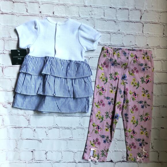 Laura Ashley Baby Girl Matching Set Sz 24M - Picture 10 of 11